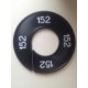 Maatring 9 cm zw/wit 152 